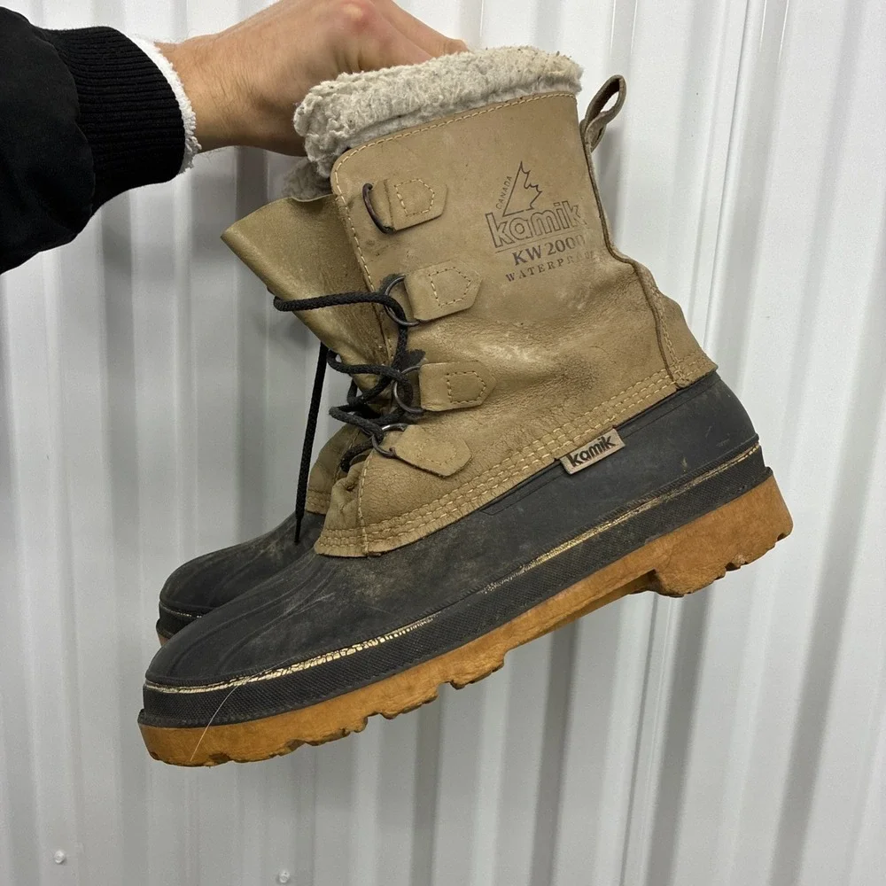 KAMIK MEN'S INSULATED WATERPROOF HUNTER DUCK BOOTS SIZE 9 M